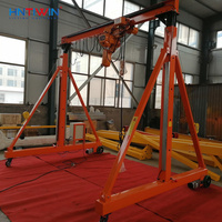 Grue portique électrique portable réglable en hauteur HNTIWIN, prix usine, certifiée CE, 3t, 5t, 10t