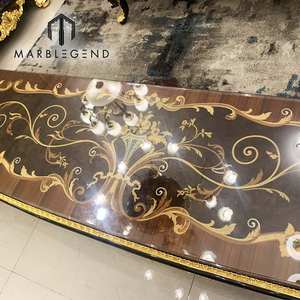 Meubles de salon de luxe au prix fabricant, ensembles de meubles en bois brun royal avec armoire de rangement - Product Image 3