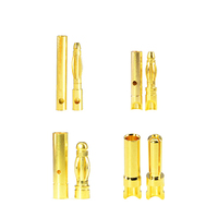 Amass 24K 금도금 바나나 총알 커넥터 2mm-8mm RC용 구리 단자 케이블 플러그(수/암)