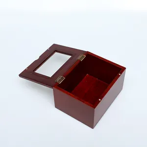 工場でカスタマイズされた高品位の赤いラッカー引き出し紙木製ボックス