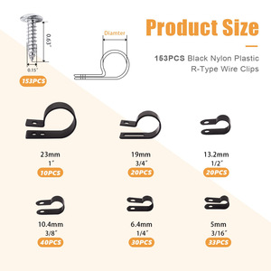 Mankk Cable Clips 306Pcs R Type U Shape Nylon Cable Management Set With Screws For Wire Fixing - Product Image 5
