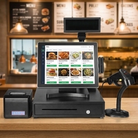 PC tout-en-un industriel à écran plat de 17 pouces, tactile capacitif 10 points, panneau AU pour restaurant, POS, Win7, Win11, Linux