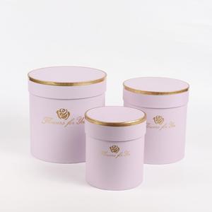 Pasokan pabrik 3 buah/set kotak hadiah kertas silinder kotak bunga - Product Image 3