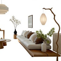 Maßgeschneidertes Komplettes Zimmer-Möbelpaket Hotel-Villa Inneneinrichtungs-Design-Service Bildschirm Sofa Tisch Vorhang Beleuchtung