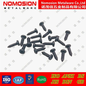 Tornillos autorroscantes Nomosion negros de cabeza redonda M1.7x5.5 Phillips métricos para aplicaciones en plástico - Product Image 1