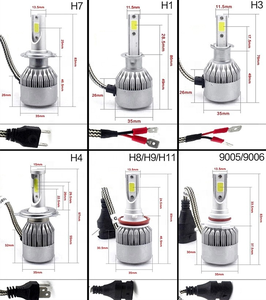 Kingshowstar H1 H3 H7 H4 H11 72w C6 Feux antibrouillard Ampoules de phare LED pour voiture Ampoule 9005 9006 Phare LED pour voiture - Product Image 6