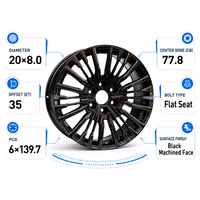 Nouvelles Jantes en Alliage Forgé de 20 Pouces 20x8J ET35 6x139.7 Multi-Rayons pour Patrol – Vente en Gros