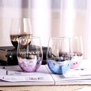 TikTok ha consigliato un bicchiere di cristallo trasparente per uova di vetro per uso domestico bicchiere di cielo stellato per il bicchiere di vino rosso di San Valentino - Product Image 2