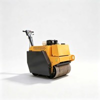Rouleau compresseur vibrant à double tambour DR700A de 470 kg, largeur 700 mm, moteur à essence Honda GX390