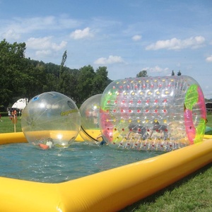 Parc aquatique d'amusement <span class=keywords><strong>Piscine</strong></span> pour enfants <span class=keywords><strong>Piscine</strong></span> gonflable de couleur jaune pour rouleau d'eau et ballon de <span class=keywords><strong>marche</strong></span> à vendre - Product Image 1