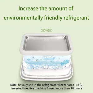 Sorbetière débranchée <span class=keywords><strong>Machine</strong></span> à glace <span class=keywords><strong>manuelle</strong></span> en acier inoxydable Plaque à froid instantanée avec grattoirs Outil pour faire de la crème glacée roulée - Product Image 4