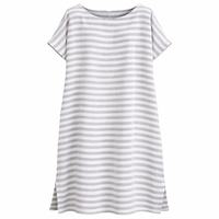 Tunique en lin pur personnalisée pour femmes, dos ouvert, avec rayures - Fournisseur de haute qualité pour les vêtements féminins