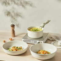 3 pièces anti - adhésif poignée amovible ustensiles de cuisine pierre médicale poignée amovible cuisinière électromagnétique set