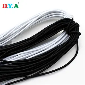 Customized elastic cord rope wholesale 1mm 1.5mm 2mm 2.5mm 3mm polyester rubber silicone round elastic cords