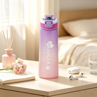 Bouteille anti-fuite sans odeur en Tritan+PP avec couvercle à ressort, compatible lave-vaisselle, idéale pour le camping, l'école et la randonnée
