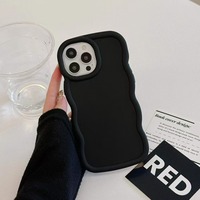 Fille Téléphone Cas Bonbons Couleur Ondulé Souple TPU Pour iPhone Coques Design De Luxe Pour iPhone 7G 8G Xr 11 15 16 Pro Max Téléphone Cas