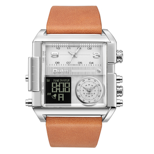 Quartz fournisseur de montres intelligentes original bas <span class=keywords><strong>prix</strong></span> <span class=keywords><strong>Oulm</strong></span> 1688 mouvement étanche bracelet en cuir de luxe montres grand cadran - Product Image 4