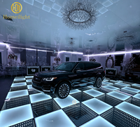 Vente flash : Piste de danse LED 3D en verre trempé sans fil pour club, mariage, fête, événement