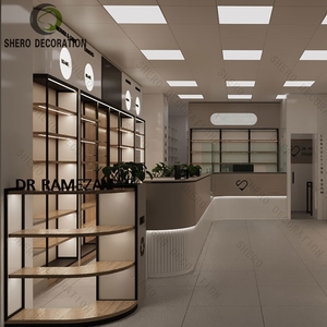 Conception de comptoir de pharmacie écologique et durable, design moderne d'intérieur de pharmacie pour l'affichage des médicaments - Product Image 4