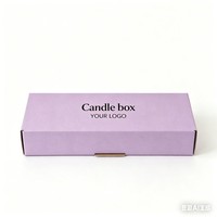 Boîtes cadeaux en papier pour bougies coniques, boîte pliante personnalisée avec votre logo de marque, emballage vide, porte-bougie conique avec fenêtre