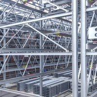 Estacionamiento de varios pisos con estructura de acero ligero tipo C, superficie galvanizada en caliente, paneles de techo de aluminio - Estacionamiento duradero