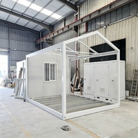 Structure de maison conteneur de 20 pieds, préfabriquée, détachable, ignifuge, étanche, à installation rapide, personnalisable, pour camp de travail et centre commercial, pour grossistes