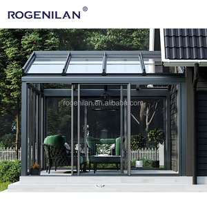 Rogenilan Châu Âu Sang Trọng Hiện Đại Nhôm Sunroom Đúc Sẵn Tất Cả Các Mùa Nhà Kính Ngoài Trời Tán Patio Cửa Trượt - Product Image 3
