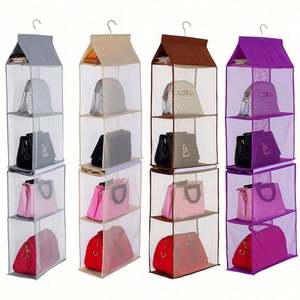 New Design Home <b>Storage</b> 5-layer Hanging Mesh Bag Wardrobe Closet Organizer Dust Cover <b>Wall</b>-Mounted - Product Image 1