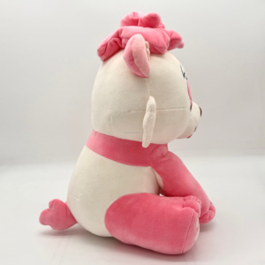 Lindo Oso de Peluche Rosa y Blanco de Dibujos Animados, Diseño Estilizado con Lengua Fuera, Muñeco de Peluche, Decoración Kawaii para Sofá, Regalo de Cumpleaños - Product Image 3