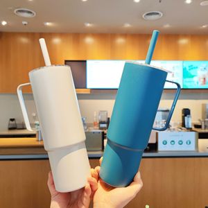 Stainless Steel Tumbler 32oz Insulated Portable <b>Mug</b> With Straw For Travel Coffee Cup <b>Large</b> Capacity 960ml - Product Image 2