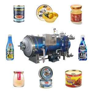 Custom sterilization retort packaging food sterilizer capacity 200 kg hot water spraying equipment