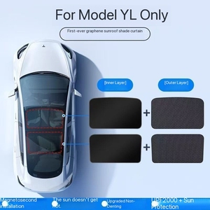 ม่านบังแดด <span class=keywords><strong>Tesla</strong></span> <span class=keywords><strong>Model</strong></span> Y รุ่นพิเศษ ผ้ากราฟีนสองชั้นแท้ ให้ความเย็นยาวนาน ไม่หย่อนคล้อย - Product Image 6