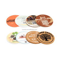 Sous-verres personnalisés en PVC - Sous-verres vierges ronds et carrés pour sublimation avec base en liège, en pierre absorbante gaufrée pour boissons