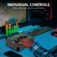 Console de mixage audio USB cardioïde professionnelle P6, microphone USB noir filaire, console de son studio en direct, suppression du bruit, portable, RGB
