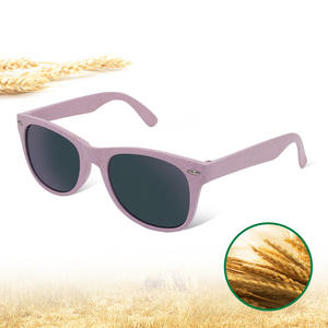 Sıcak satış promosyon ucuz hediye kadınlar kare çerçeve geri dönüşümlü buğday samanı + PP güneş gözlüğü Unisex erkekler çevre dostu güneş gözlüğü - Product Image 4