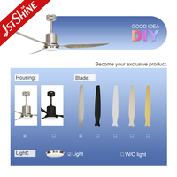 Ventilateur de plafond 1stshine 66 pouces avec télécommande, OEM/ODM, économe en énergie, innovant, durable, décoration intérieure, fonctionnement silencieux, avec lumière LED