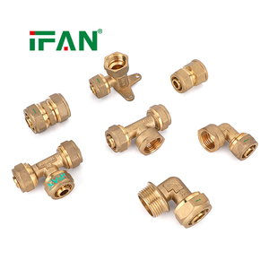 IFAN Compre Materiales <span class=keywords><strong>de</strong></span> Plomería a Precio <span class=keywords><strong>de</strong></span> Fábrica, Acoplamiento <span class=keywords><strong>de</strong></span> Latón <span class=keywords><strong>de</strong></span> 16MM-32MM, Conexión <span class=keywords><strong>de</strong></span> Compresión PEX - Product Image 5