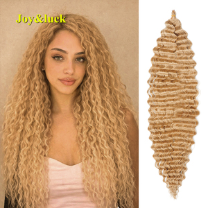 Extensions de cheveux synthétiques ondulés de 24 pouces, couleur rouge ombré, pour tresses au <span class=keywords><strong>crochet</strong></span>, avec <span class=keywords><strong>crochet</strong></span> inclus, pour femmes noires, tresses bouclées style bohème - Product Image 1