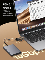 L'adaptateur LDNIO LC280 3.1 Gen 2 prend en charge le transfert OTG 3A Câble de charge rapide Matériau en silicone Convertisseur USB Type-C vers USB-A