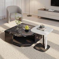 Table basse moderne de luxe en dalle de roche, style minimaliste italien, mobilier de maison, table d'appoint pour salon, table d'angle