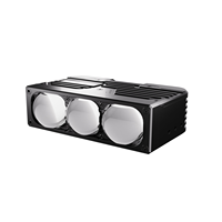 4x4 Offroad Focus 3-Augen-LED-Kühlergrilllicht 95W Wasserdicht Einfach zu installierende Auto-Zusatz lampe für Nacht-Offroad-Sichtbarkeit
