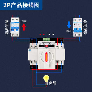 Interruptor de Transferencia Automática Gcdqcn 4P 63A Monofásico para Hogar, Clase CB ATS - Product Image 3
