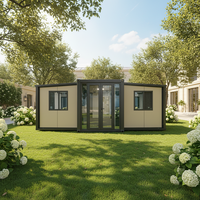 Villa Préfabriquée de Luxe, Appartement, Maison Mobile Portable, Conteneur Extensible 20ft 40ft, Style Mid-Century Moderne, 2 3 4 5 Chambres