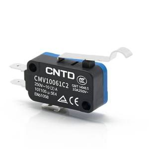 สวิตช์จำกัดขนาดเล็ก CNTD Changde รุ่น CMV10061C2 10A แบบรีเซ็ตอัตโนมัติ ตัวสวิตช์ทำจากพลาสติก แบบมือหมุน รุ่น CMV106D - Product Image 1