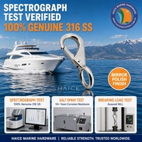 Mousqueton à œil fixe en acier inoxydable 316 Marine #1, 70mm, matériel pour bateaux de plaisance, matériel pour animaux de compagnie, mousqueton à ressort fixe, manilles à dégagement rapide