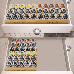 ที่วางแคปซูลกาแฟ 3 ชั้น ชั้นวางเก็บของไม้ไผ่ สำหรับจัดระเบียบ K-Cup ใช้บนเคาน์เตอร์ครัว - Product Image 3