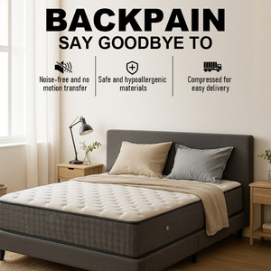 12Inch Vua Nữ Hoàng Kích Thước Khách Sạn Cao Su Chỉnh Hình Nén Cuộn Dây Mùa Xuân Bộ Nhớ Bọt Giường Nệm Cho Bán - Product Image 2