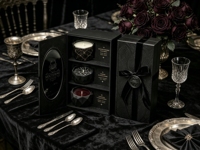 Ensemble de bougies parfumées de luxe noires, bougies d'aromathérapie en cire de soja dans un élégant coffret cadeau noir pour mariage et décoration de la maison