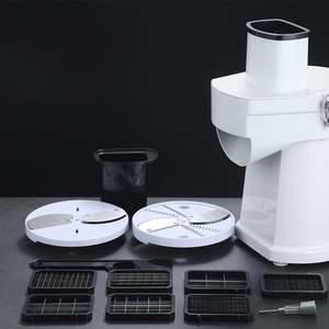 Yunqingtech - Machine à découper multifonctionnelle motorisée pour la cuisine - Petite machine à découper les fruits et légumes - Trancheuse à carottes, pommes de terre, concombres - Product Image 5