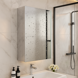 Moderno botiquín <span class=keywords><strong>de</strong></span> acero inoxidable esquina <span class=keywords><strong>baño</strong></span> pared <span class=keywords><strong>con</strong></span> <span class=keywords><strong>espejo</strong></span> resistente al agua - Product Image 6